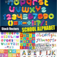 School alphabet – Stock Vectors