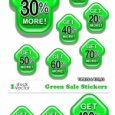 Vectors – Green Sale Stickers