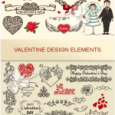 Valentine design in Different Shapes