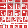 Red Danger Symbols vector