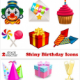 Vectors – Shiny Birthday Icons