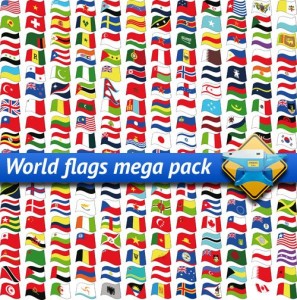 Stock Vector – World flags mega pack - Banderas del Mundo