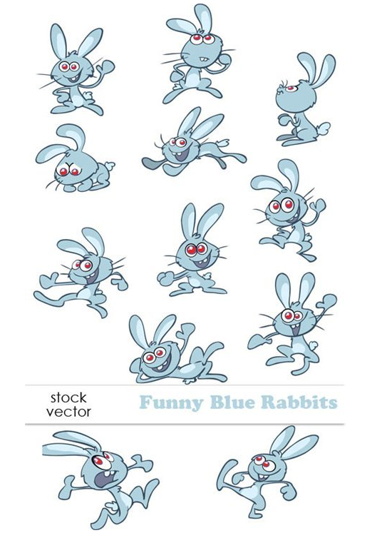 conejos azules