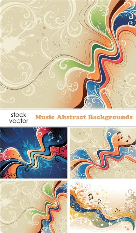 Vectors - Music Abstract Backgrounds 