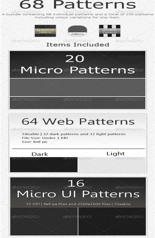 GraphicRiver - 68 Tileable Patterns - Bundle