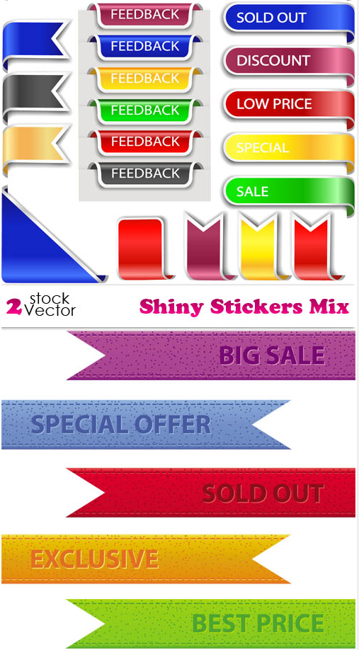 Vectors - Shiny Stickers Mix
