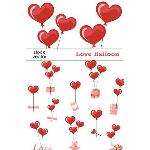 Vectores Love Balloons Globos Amor