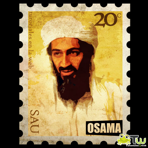 Estampilla Bin Laden Photoshop
