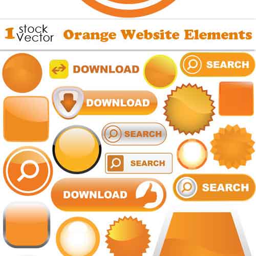 Vectores Orange Icons Iconos Naranja