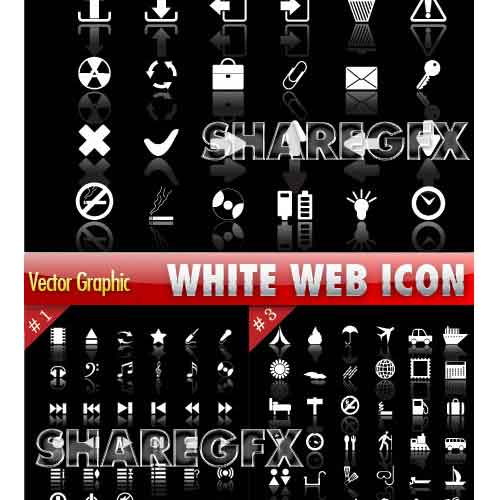 Vectores White Icons Iconos Blancos