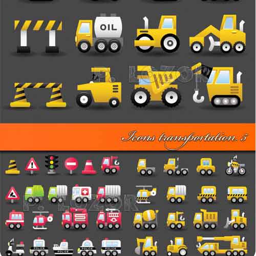 Vectores Icons Transportation Iconos de Transportes