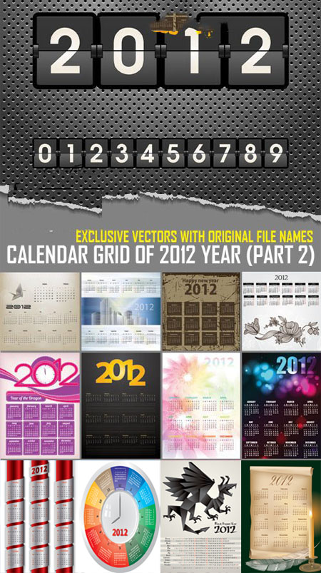 Vector de Calendarios 2012