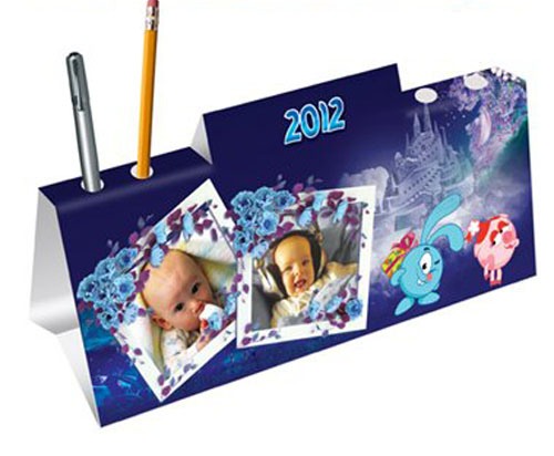 Calendario 2012 porta lapicero PSD Template