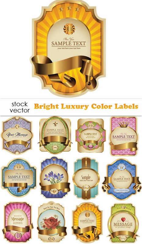Vectors – Bright Luxury Color Labels