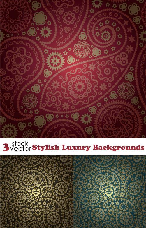 Stylish Luxury Backgrounds Vectors