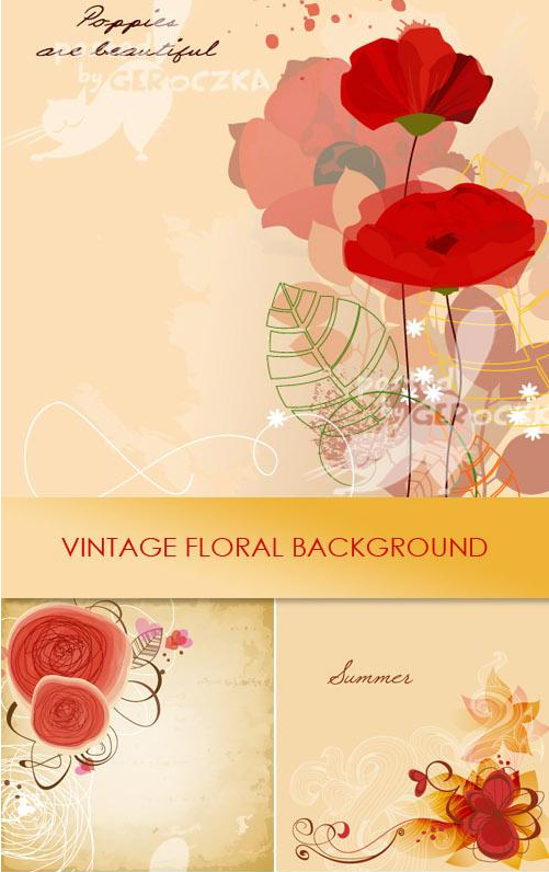 Vintage floral background