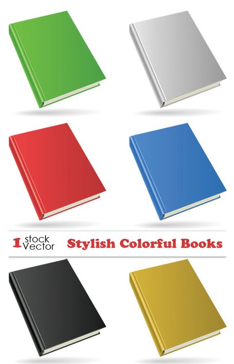 Stylish Colorful Books Vector