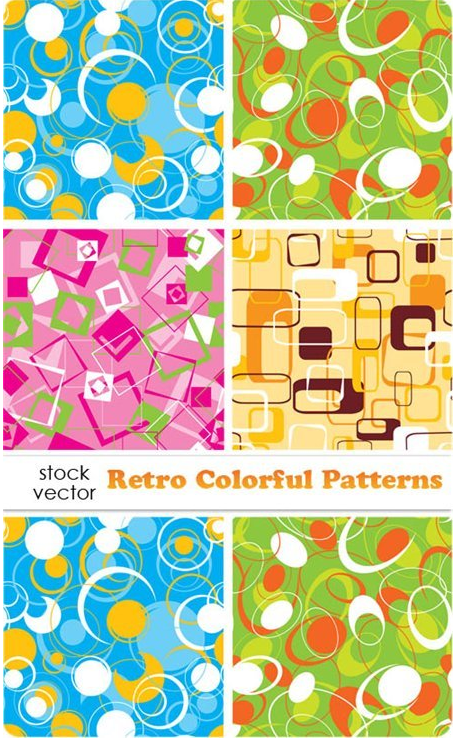 Vectors – Retro Colorful  Patterns