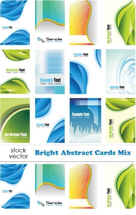 Vectors – Bright Abstract Cards  Mix