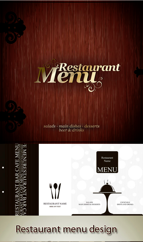 Stock: Restaurant menu design, with seamless background