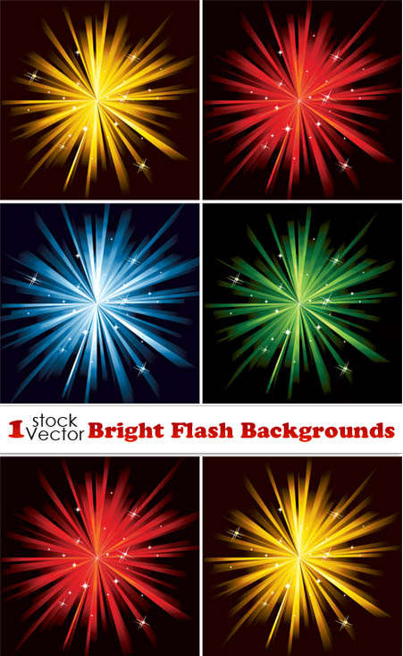 Bright Flash Backgrounds Vector