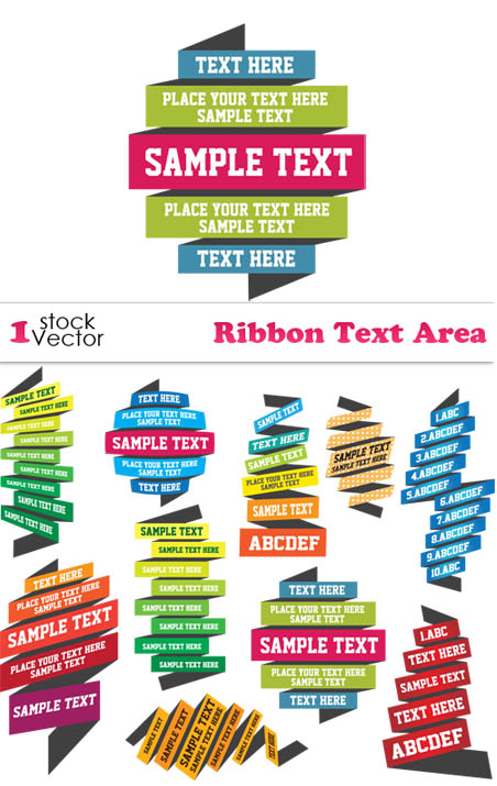 Ribbon Text Area Vector