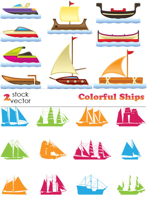 Vectors – Colorful Ships