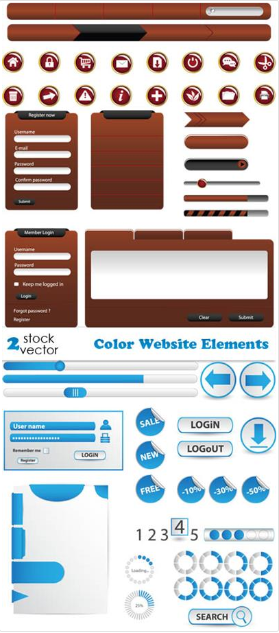 Vectors – Color Website Elements