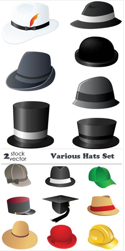 Vectors – Various Hats Set