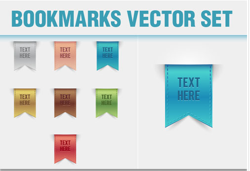 DesignTNT: Bookmarks Vector Elements