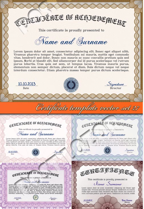 Vectores certificados / diplomas