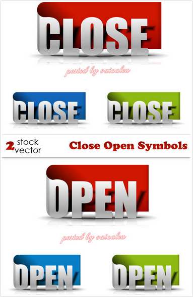 Vectors – Close Open Symbols