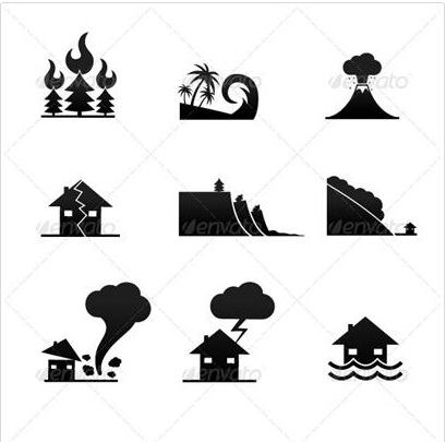 Natural Disaster Icons – GraphicRiver