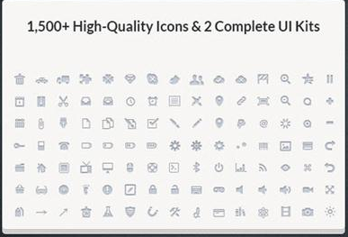InkyDeals – 1,500+ High-Quality Icons & 2 Complete UI Kits