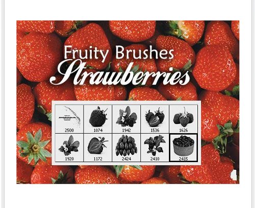 Brushes fresas para photoshop