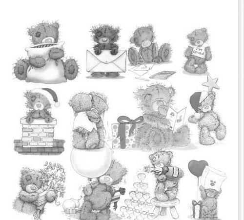 Brushes Teddy Bears para Photoshop :)