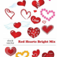 Vectors – Red Hearts Bright Mix