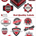 Vectors – Red Quality Labels