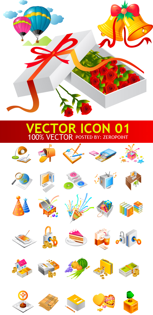 Stock Vector - Vector Icons - Iconos Variados