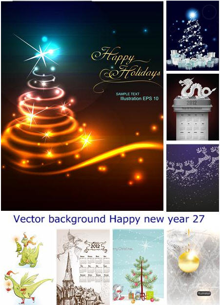 Vector background Happy new year 27 