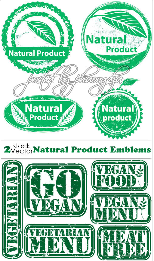 Natural Product Emblems vector