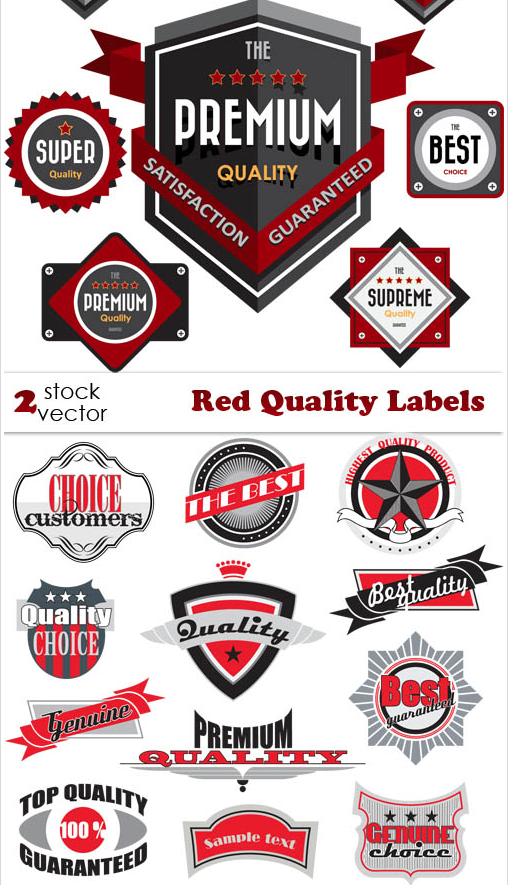 Vectors - Red Quality Labels