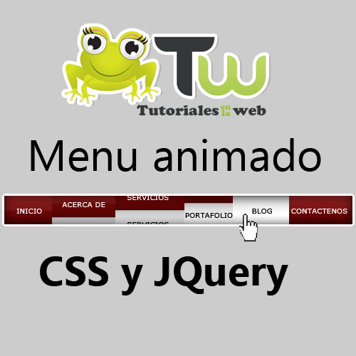 Elegante Menu animado en CSS y JQuery