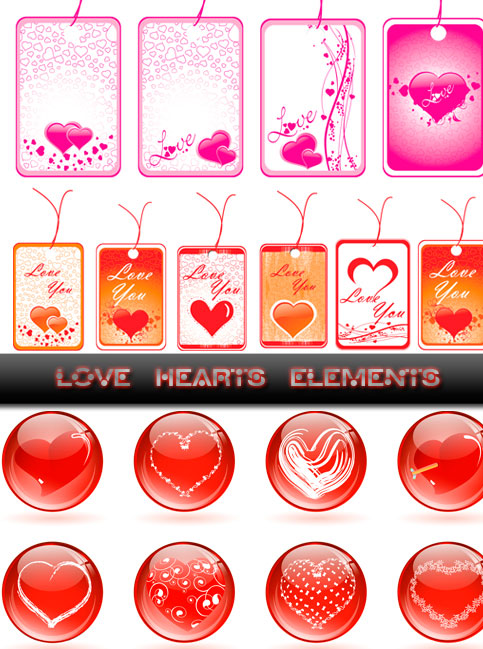 Love hearts elements